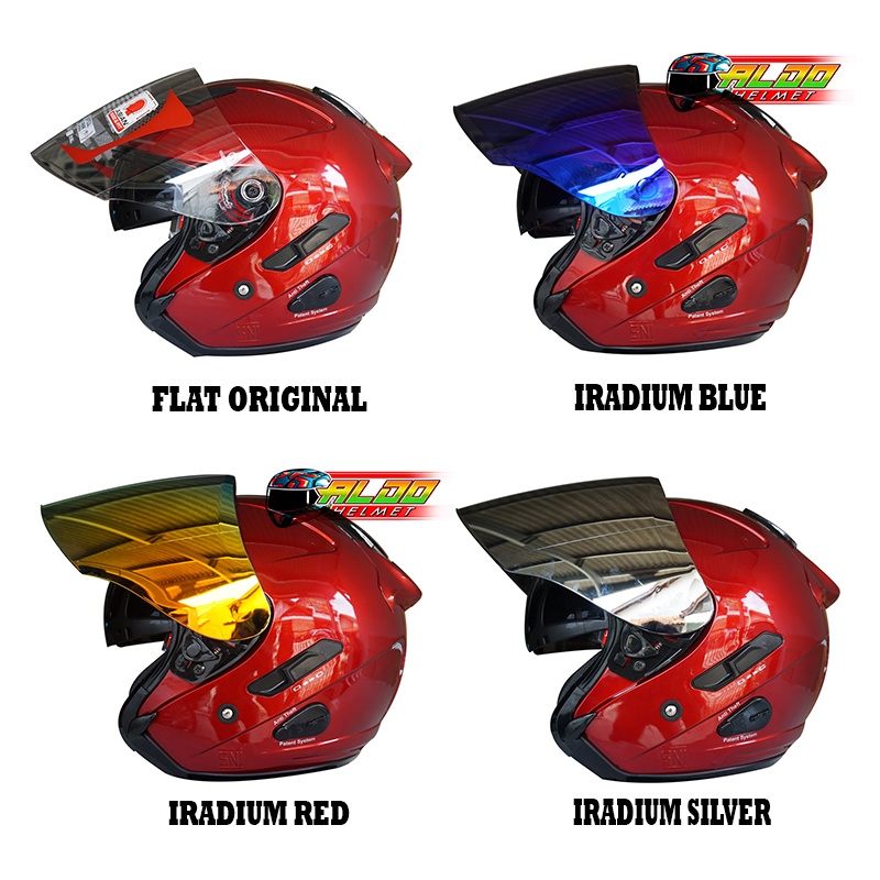 HELM / KYT / HELM KYT GALAXY SOLID MAROON FLAT R ORIGINAL / KYT 2 VISOR TERBARU / HELM DEWASA DOUBLE