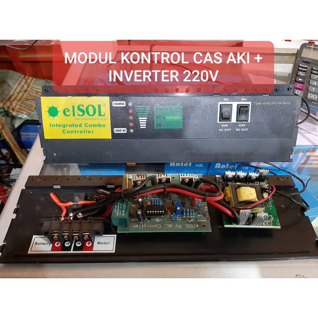 MODUL INVERTER 12V TO 220V 100w PLUS KONTROL CAS AKI