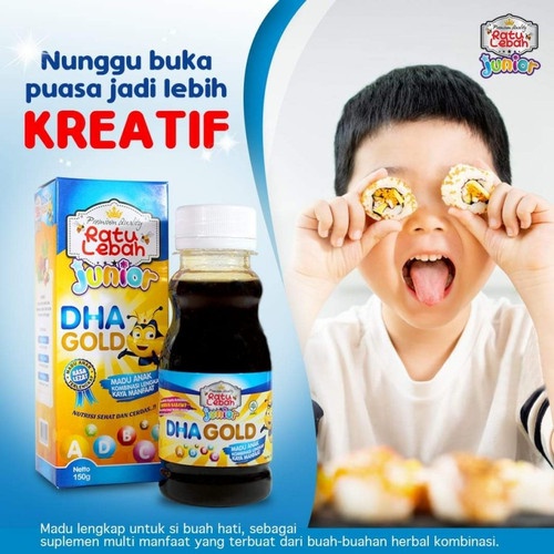 RATU LEBAH JUNIOR Madu Anak Ratu Lebah Junior DHA GOLD plus Omega 3 100 mL