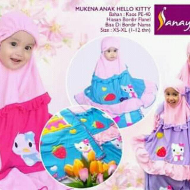Mukena Sanaya kids Hellokitty