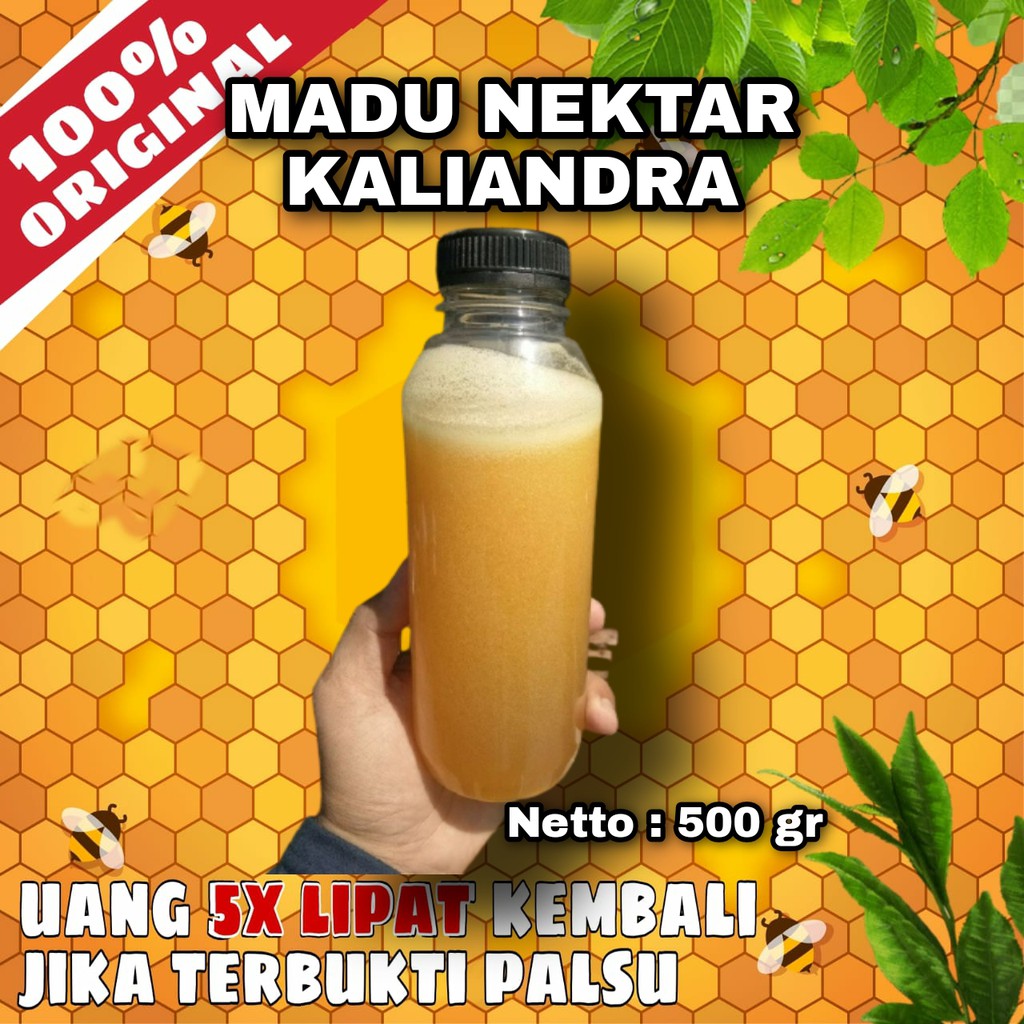 

Madu Murni Asli 500gr - Madu Bunga Nektar Kaliandra Murni 100% Asli