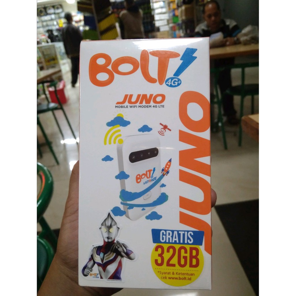BOLT Juno UNLOCK 4G LTE Smartfren dan Telkomsel - Gratis Kartu Perdana Smartfren Kuota 320GB [New-Bo