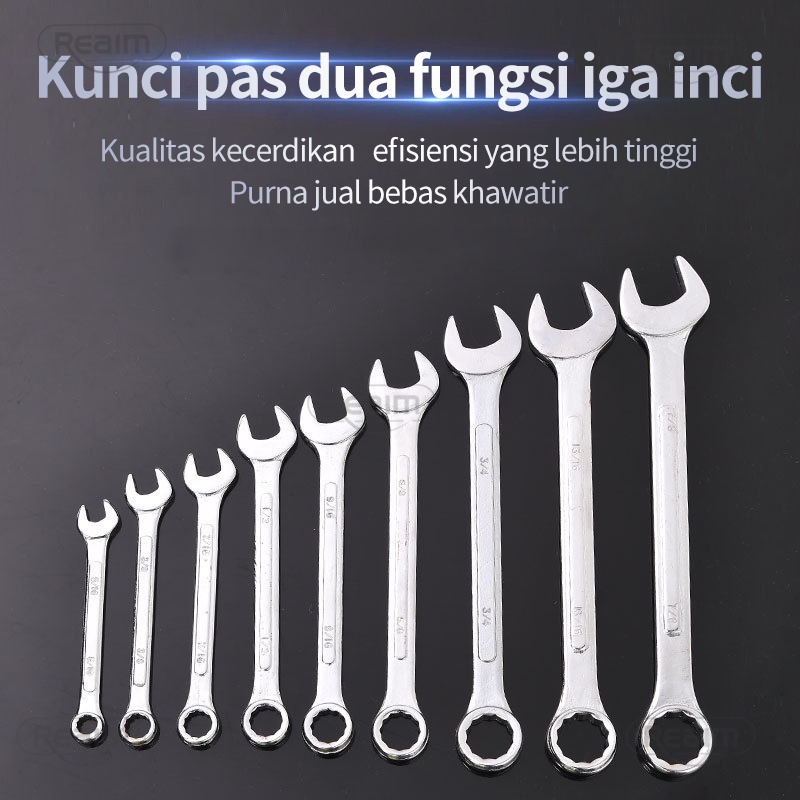 Reaim【Ready】 Kunci Ring Pas Set 14 pcs 8-22 8-24 Lengkap