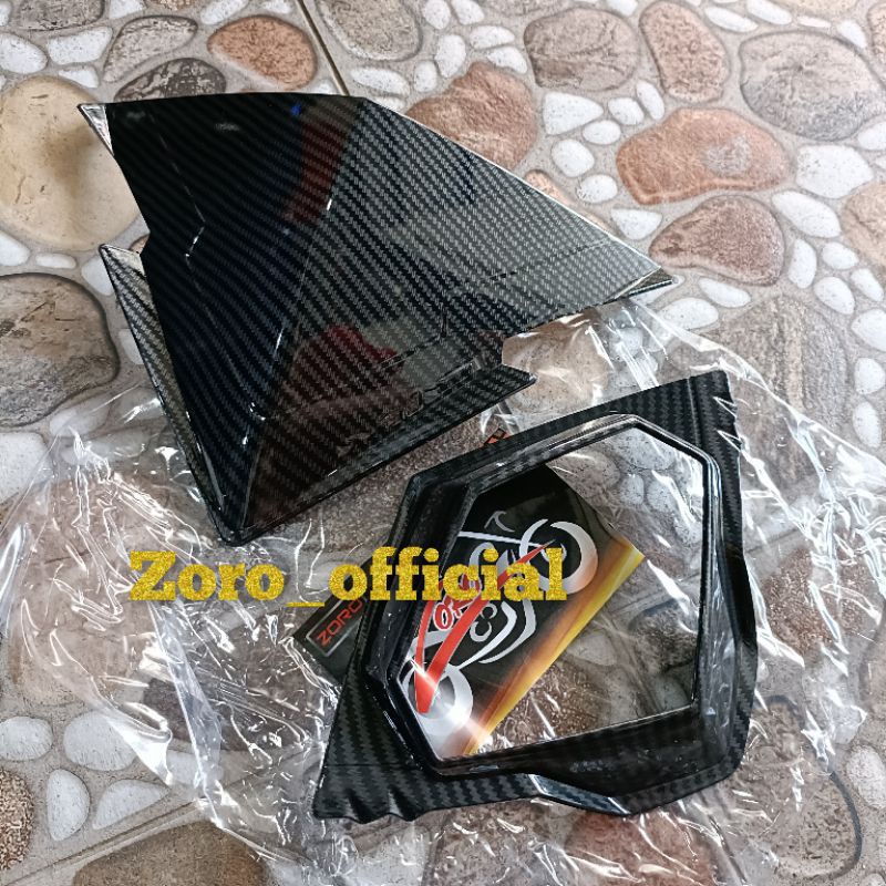 Paket Carbon visor Mio M3/ Speedometer  Mio m3 Carbon ZORO