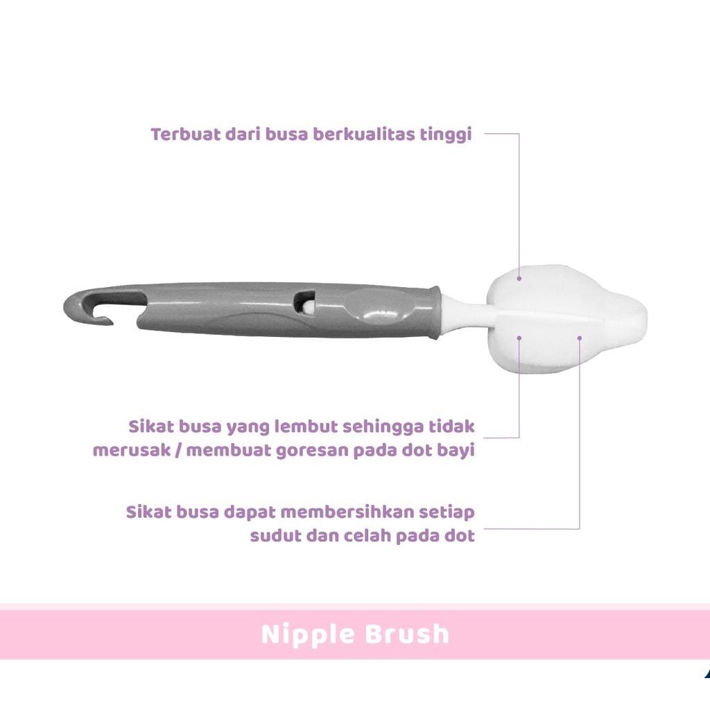 Putti Atti Nipple Brush isi  2 pcs - Sikat Dot Botol Bayi