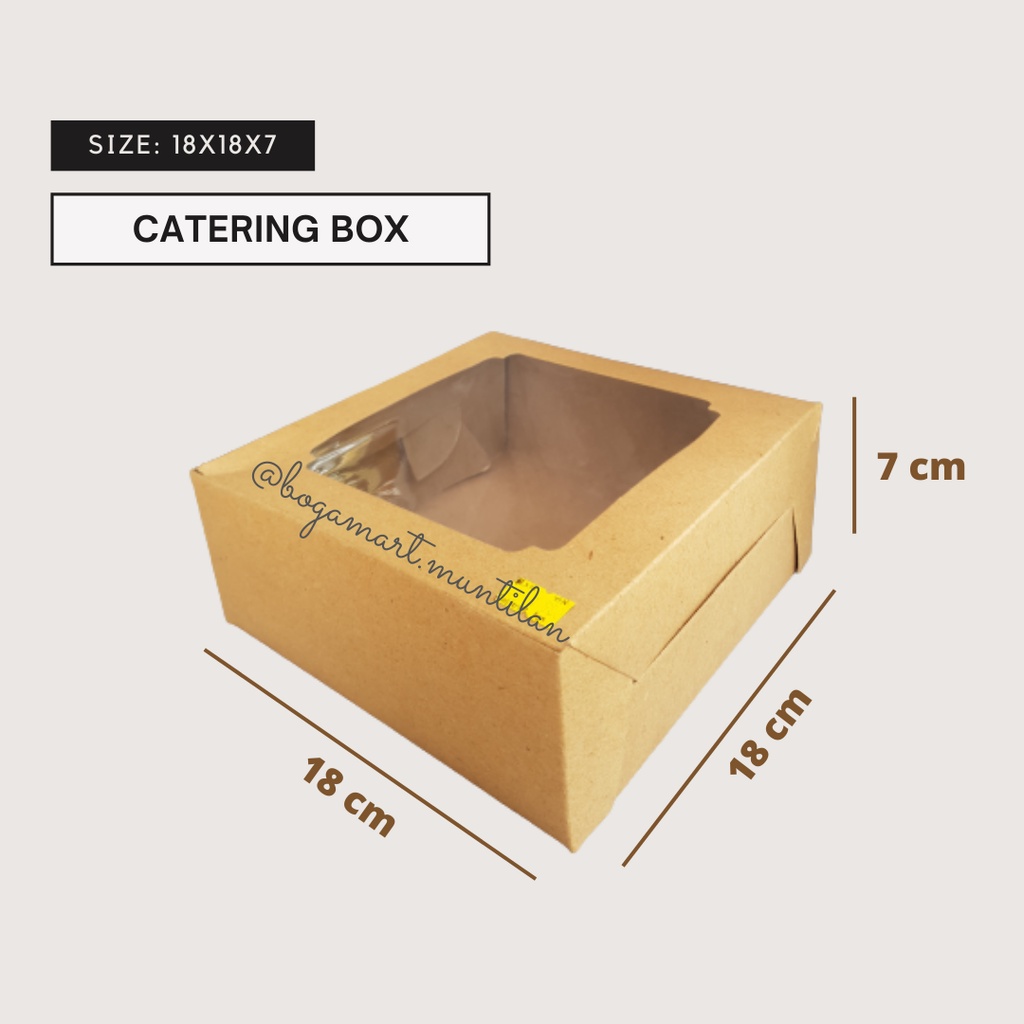 

Catering Box 18x18x7 / Box Window / Box Bolu / Box Chiffon / Dus Bolu Jadul / Dus Chiffon / Packaging Chiffon / Box Makanan / Box Catering / Kemasan Bolu