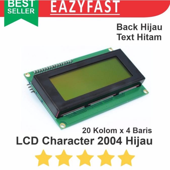 LCD Character Green Hijau 4x20 20x4 20*4 20 x 4 2004 Display Module efst90