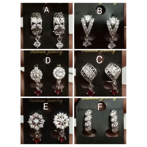 RPP201. Anting xuping wanita lapis emas dgn mata zircon