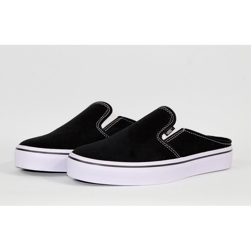 Sepatu Sandal Bustong Pria Vans Slip On Tanpa Tali Slop Mules Casual Kanvas Simpel