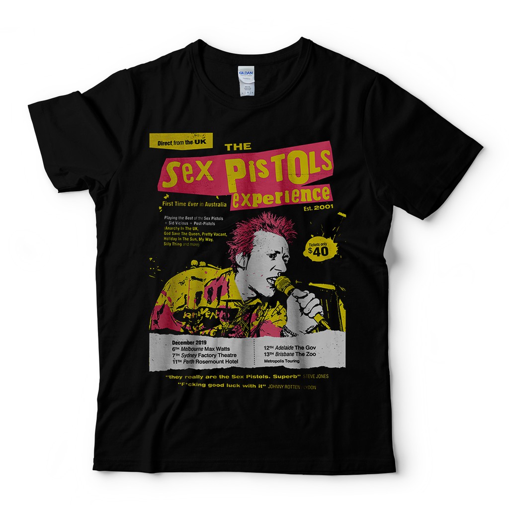 KAOS BAND MUSIK SEX PISTOLS "the experience" -GILDAN -DTG PRINTING - UNISEK TEE