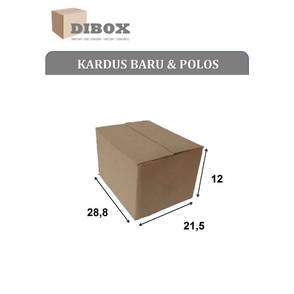 

KARDUS/BOX KARTON POLOS UKURAN 28.8 X 21,5 X 12 CM DOUBLE WALL