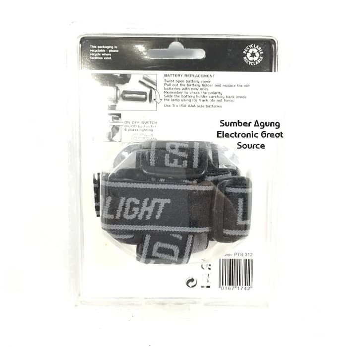 Senter Kepala Totas TT312 12 LED Terang Berkualitas 312