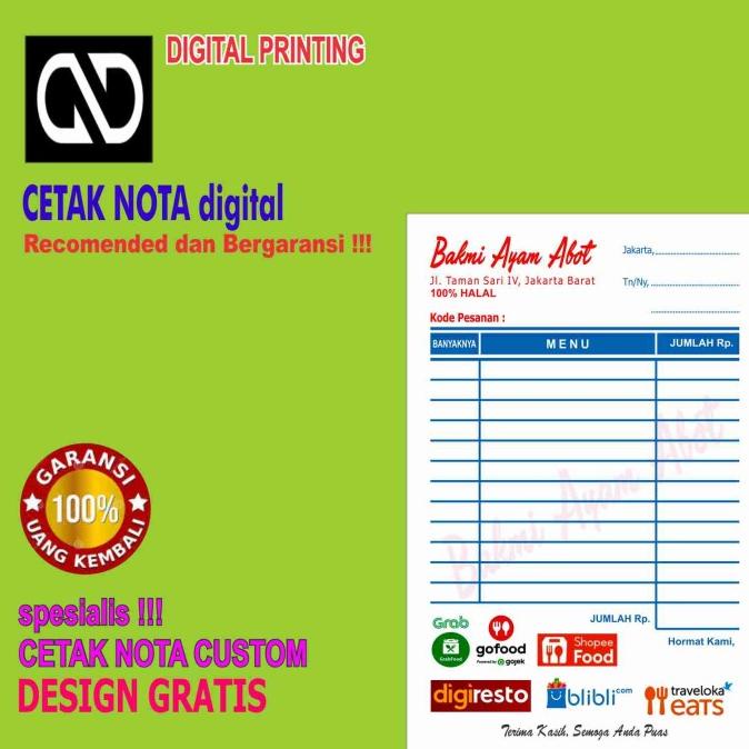 

Office & Stationery | Buku Tulis | Nota Custom 10 Buku(1/4F 2Ply Color) | Best Seller