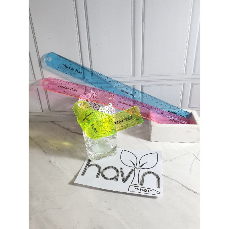 

penggaris 30 Cm 20 cm LENTUR/garisan/flexible ruler/penggaris lentur tidak bisa patah