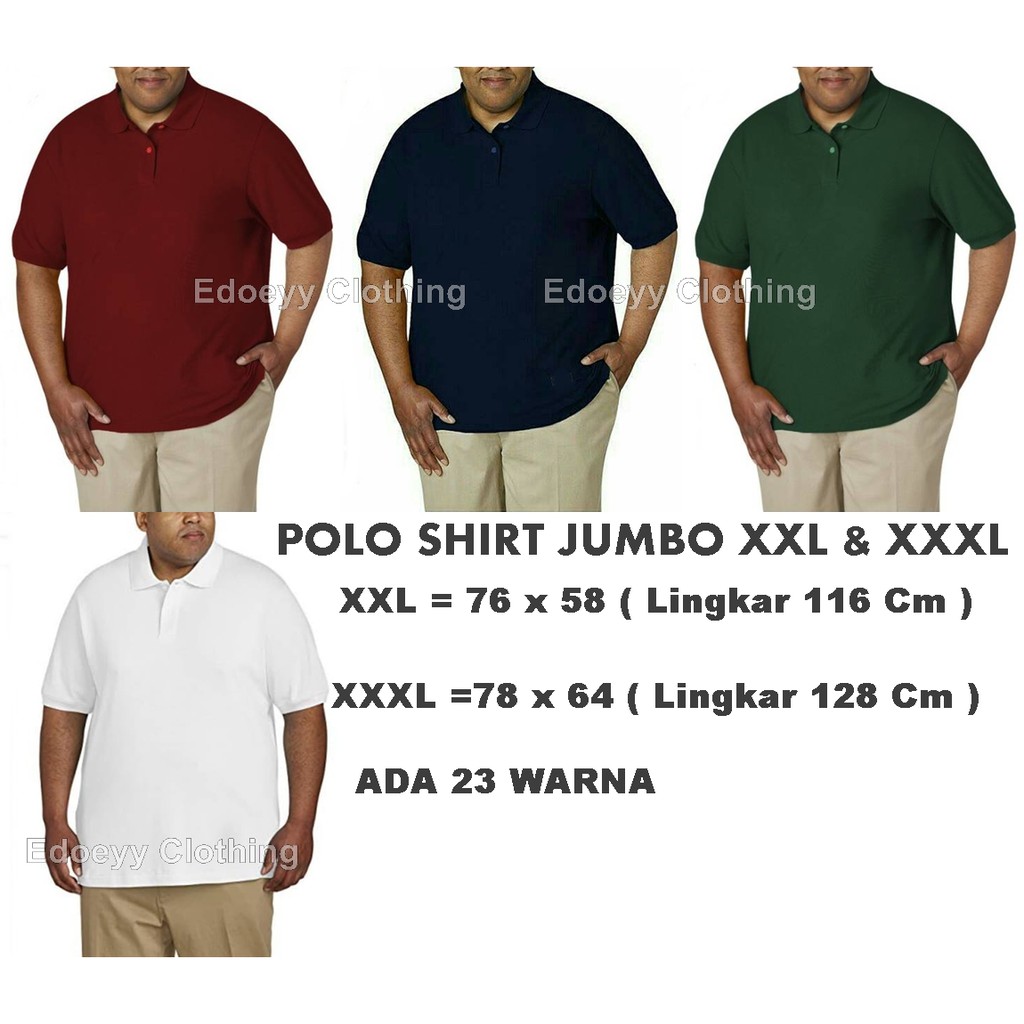 Jual Kaos Polo Shirt Jumbo Baju Polo Big Size Kaos Kerah Berkerah Xxl Xxxl Indonesia Shopee