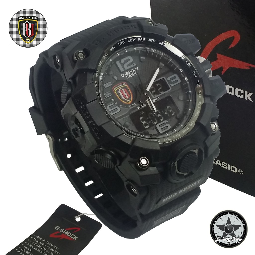 { EXCLUSIVE } JAM TANGAN BALI UNITED DUAL TIME (FULLBLACK)