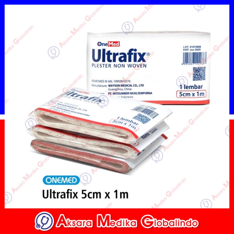 ULTRAFIX 5CM x 1M 5x1 PLESTER LUKA PENUTUP LUKA 1BOX ISI 10#AMG