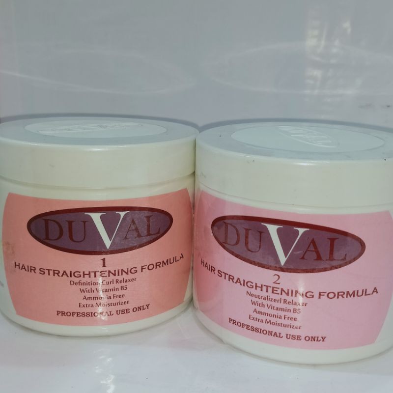 DUVAL Hair Straightening Formula / Pelurus Rambut ( Step 1 + Step 2 ) 500 Gram