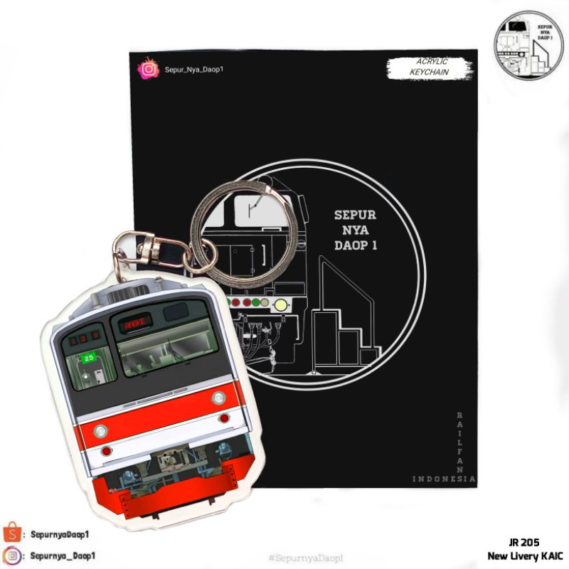 Gantungan kunci KRL JR205 New Livery