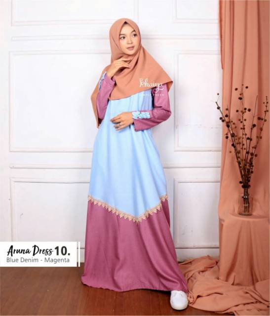 Khaiya gamis polos aruna dress