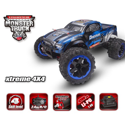 RC Car Remo Hobby 8036 Monster Truck 1/8 4WD Truck Brushless Extreme Offroad