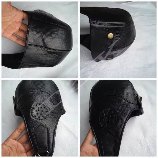 Topi pilot kulit asli Hat pilot leather vintage classic scoter Vespa fino Scoopy cb japs