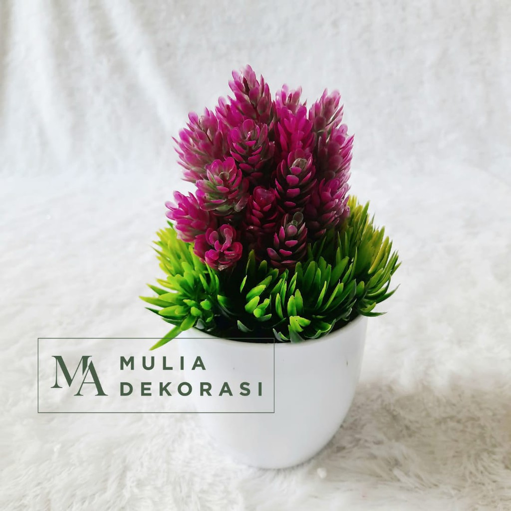 Bunga Artificial hias Bulat Bunga hias Pinus Pot Bunga Dekorasi Aksesoris