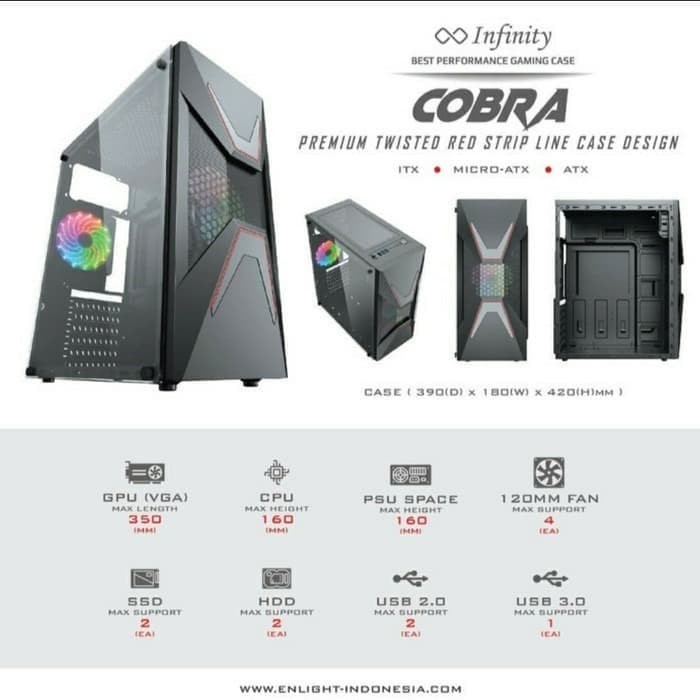 INFINITY COBRA ATX Acrylic Side Panel