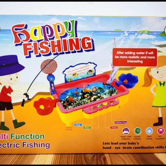 MAINAN ANAK PANCINGAN ELEKTRIK HAPPY FISHING MULTIFUCTION MAINAN ANAK