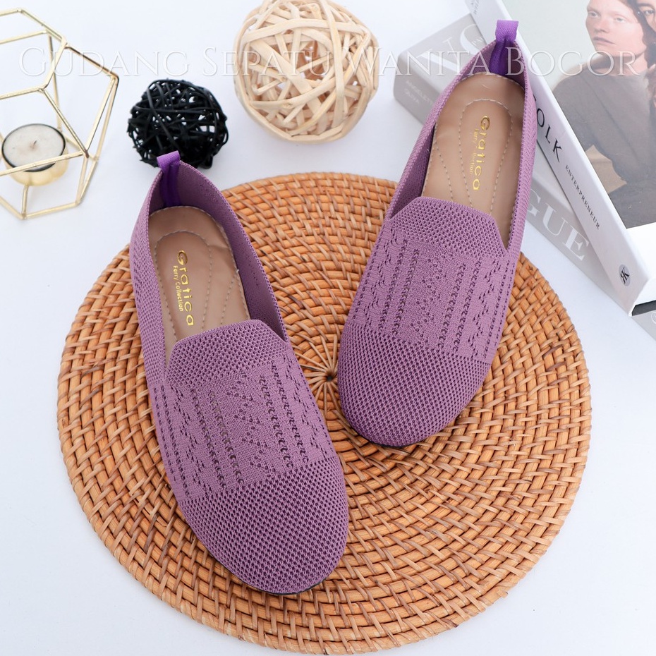 Gratica Sepatu Wanita Flatshoes Rajut PS 10