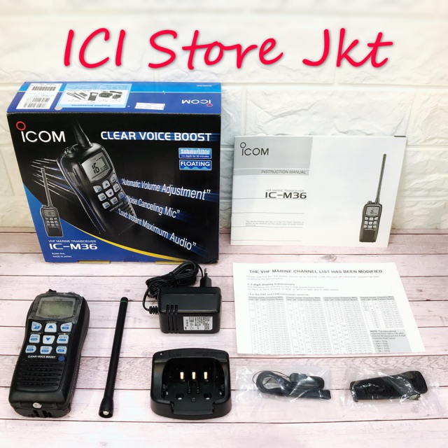 Radio HT ICOM M36 Marine / IP67 / Original / Garansi Resmi