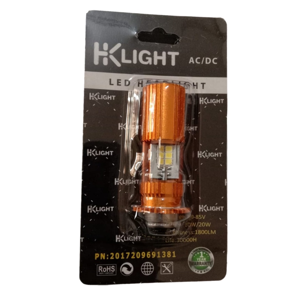 Lampu Motor Led 4 Sisi HKLight AC DC H6 Nyala Super Terang Putih Bagus-2