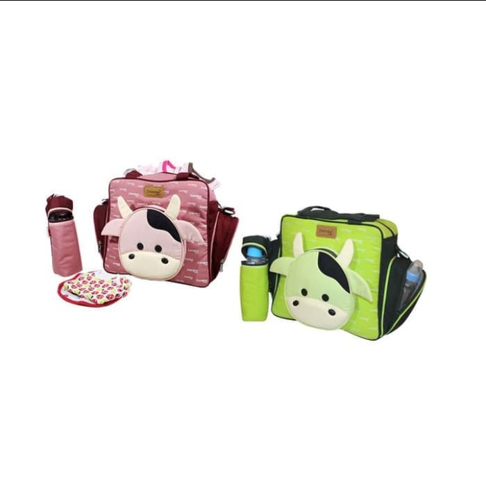 Promo !! TAS BAYI DIALOGUE DGT 7126 MILKY SERIES + TAS BOTOL - TAS DIAPERS BABY UKURAN MEDIUM MILKY SERIES