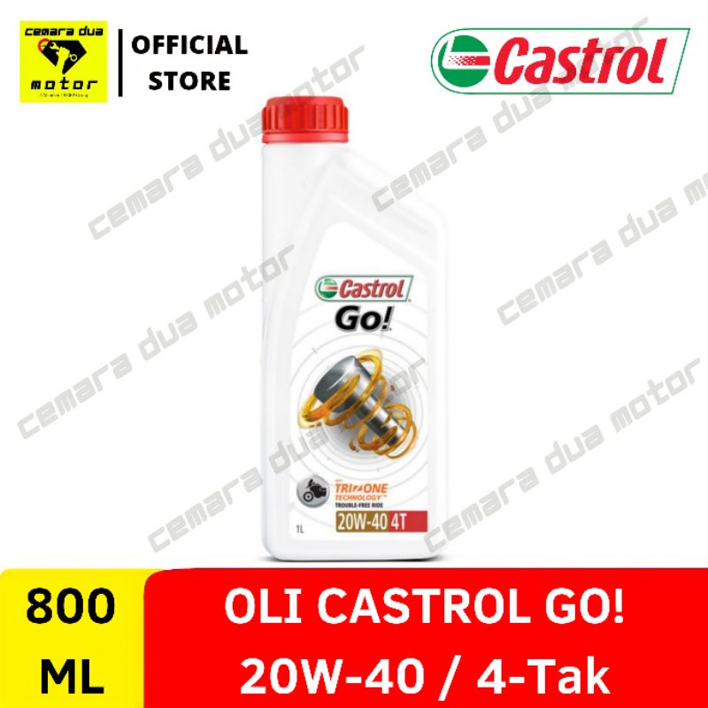 OLI CASTROL GO 20W-40 4TAK 800ML OLI CASTROL PUTIH OLI MESIN OLI MOTOR OLI HONDA YAMAHA SUZUKI KAWAS