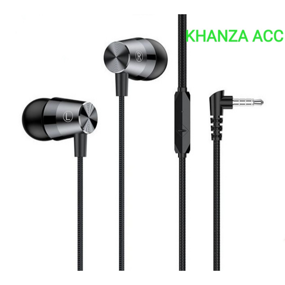 KHANZAACC Robot RE101S Earphone Bass Metal Wired Headset