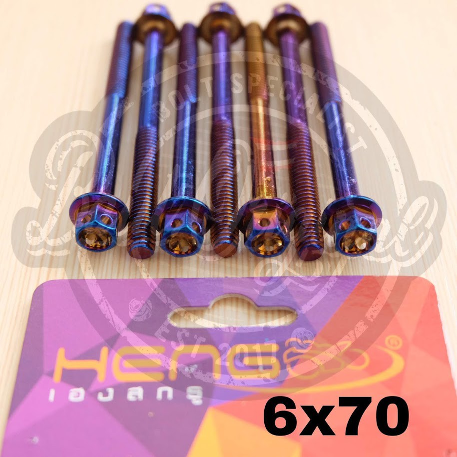 Baut probolt blue flower M6x70 6x70 drat 10 panjang 70mm/7cm heng thailand