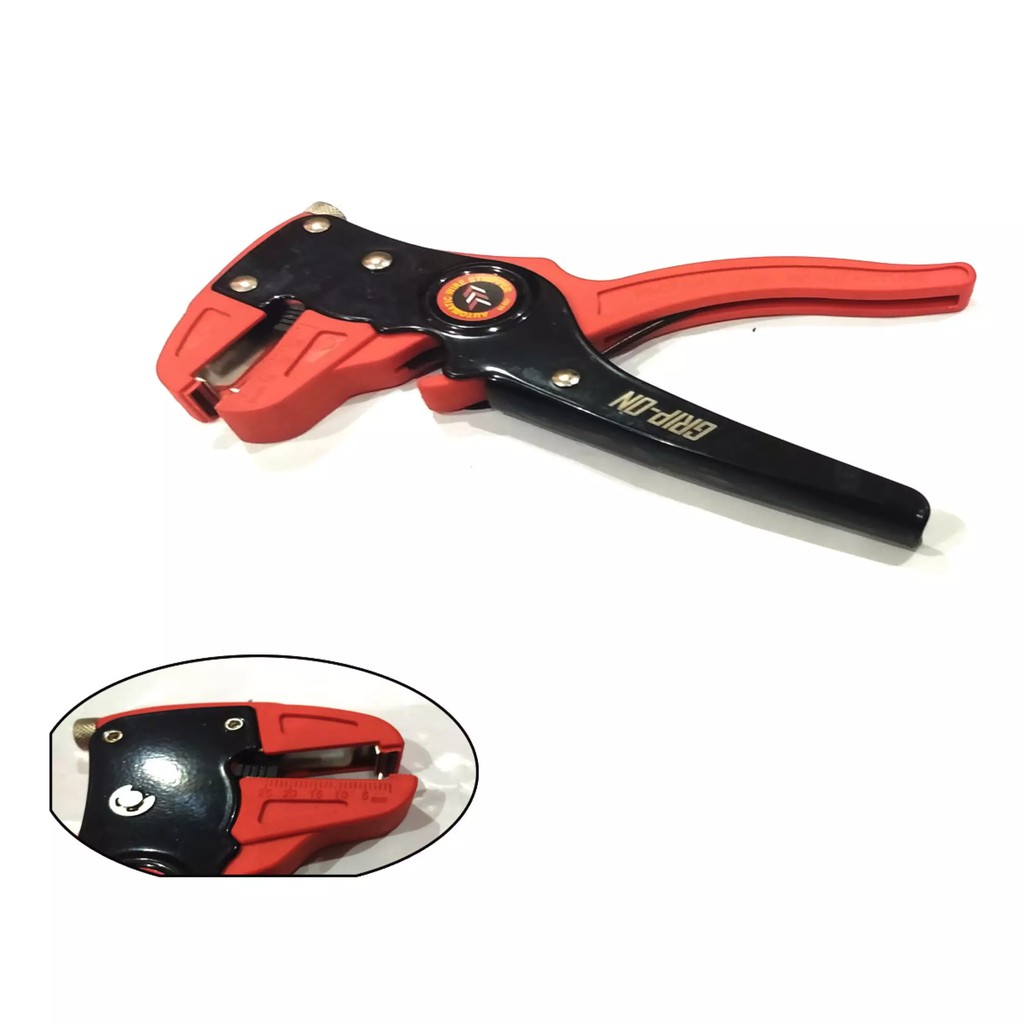 Grip-On Pengupas Kulit Kabel LAN UTP Wire Pembuka Pemotong Tang Potong Automatic Wire Stripper &amp; Cutter 2 in 1 - Grip-On