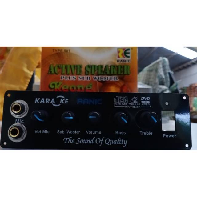 Kit aktif speaker subwoofer mic karaoke keong racun