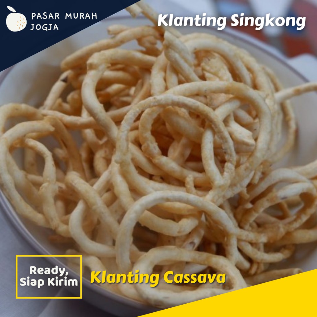 Slondok 500gram Klanting Singkong Original Renyah Gurih Camilan Snack Pasar Murah Jogja