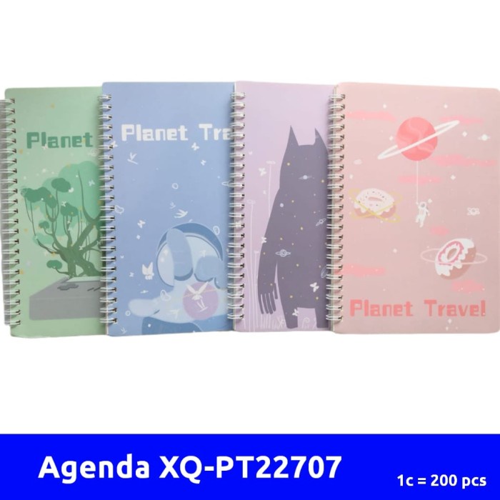 

XQ-PT22707 Agenda/Diary Notebook Planet Travel (pcs)