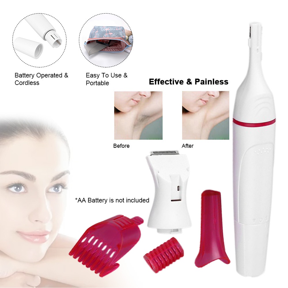 Biutte.co 5in1 Cukur Bulu Wanita Lengkap Alis, Ketiak, Kemaluan, Kaki, Bulu Halus Semua bisa 5 in 1 Practical Women Hair Removal Electric Shaping Female Shaving Machine Mini Shaver Trimmer Razor For Underarm Facial Tool