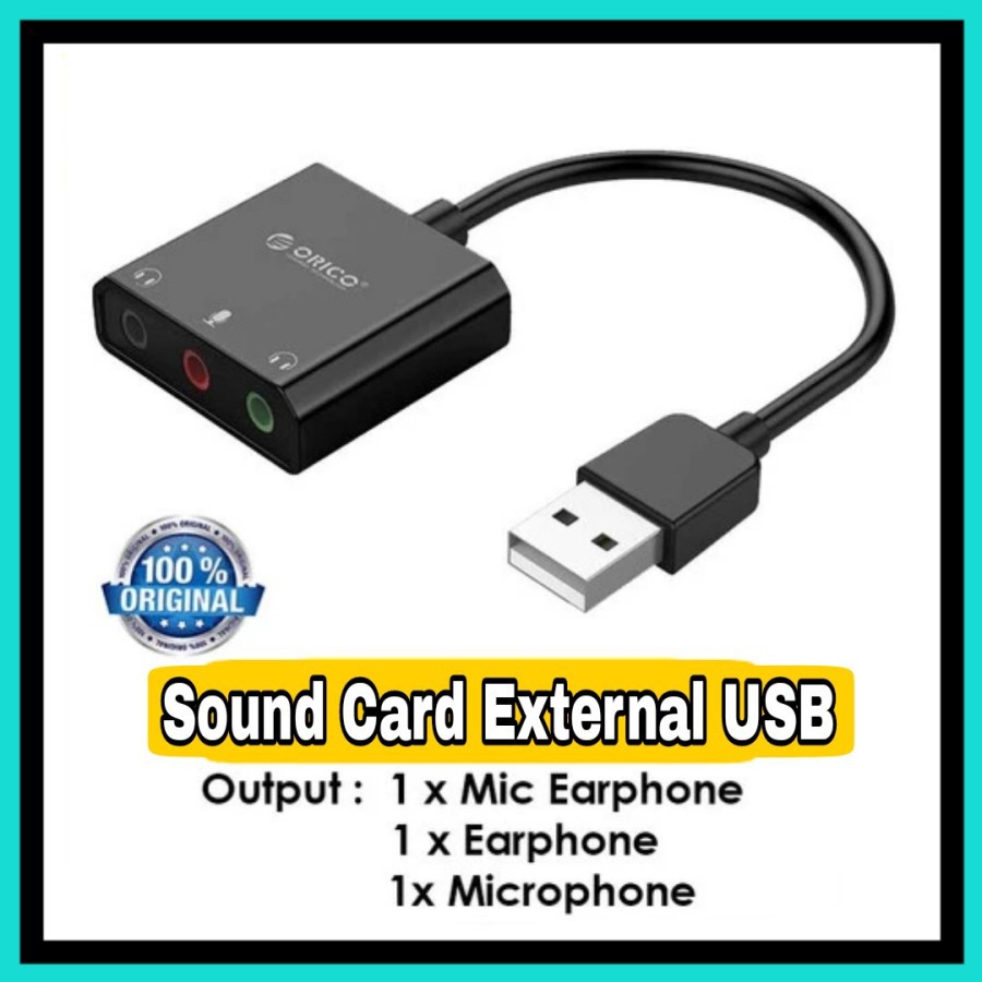 NA - SOUND CARD EXTERNAL USB ORICO AUDIO ADAPTER JACK 3.5mm Mic SKT3