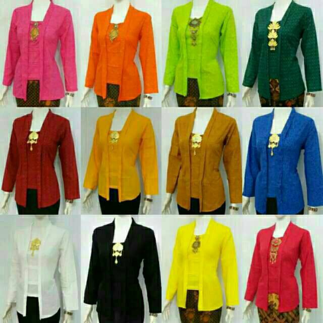 FASHION KEREN  / KEBAYA KUTUBARU EMBOS  LENGAN  PANJANG (FULL EMBOS) / PALING LARIS BARU MURAH