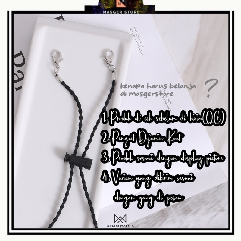 Kalung Masker Hijab 2in1 Strap Masker Elastis Stretchy Tali masker Kalung Strap Mask Hijab Strap Mask Premium-1