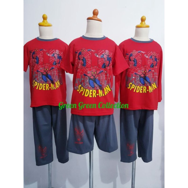 piyama Spiderman merah