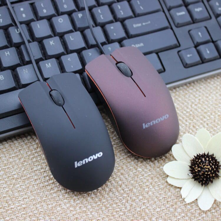 Lenovo M20 Mouse Optikal 1200dpi Tanpa Suara Dengan Kabel Usb