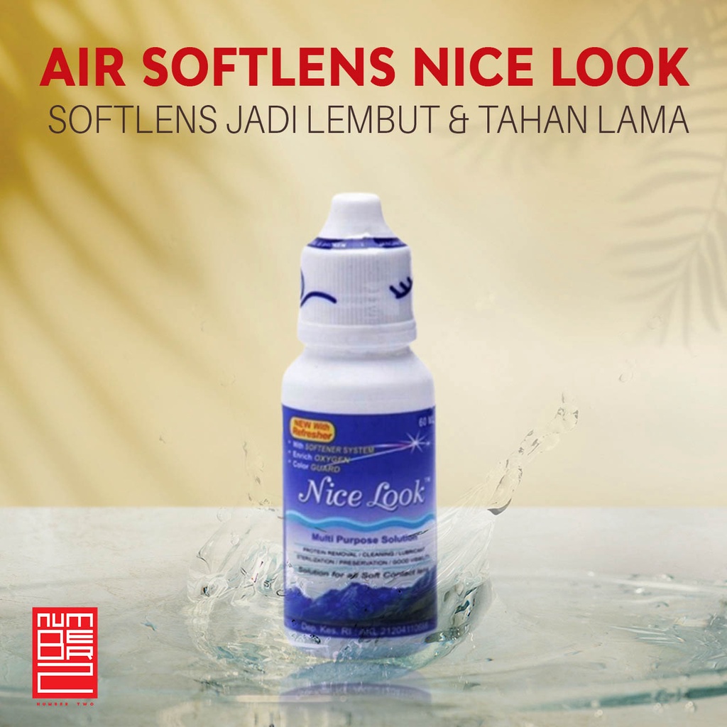 air softlens nice look 60 ml cairan softlens bagus anti bakteri refresh ice premium comfortable bpom