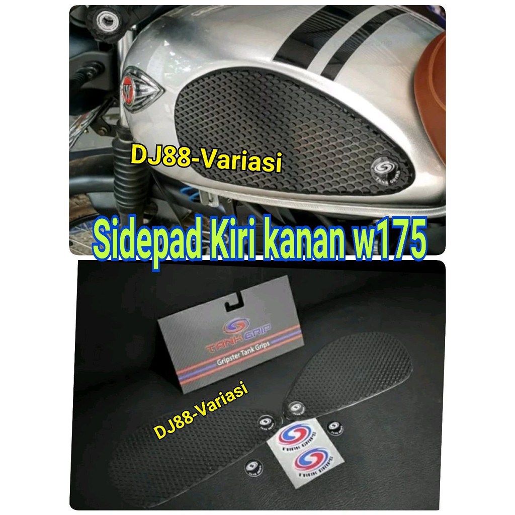 Sidepad W175 tankgrip kiri kanan pelindung tangki bagian kiri kanan karet tebal