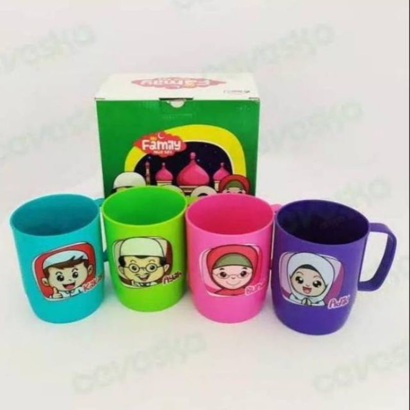 MUG SET CANGKIR FAMILY 4 PCS