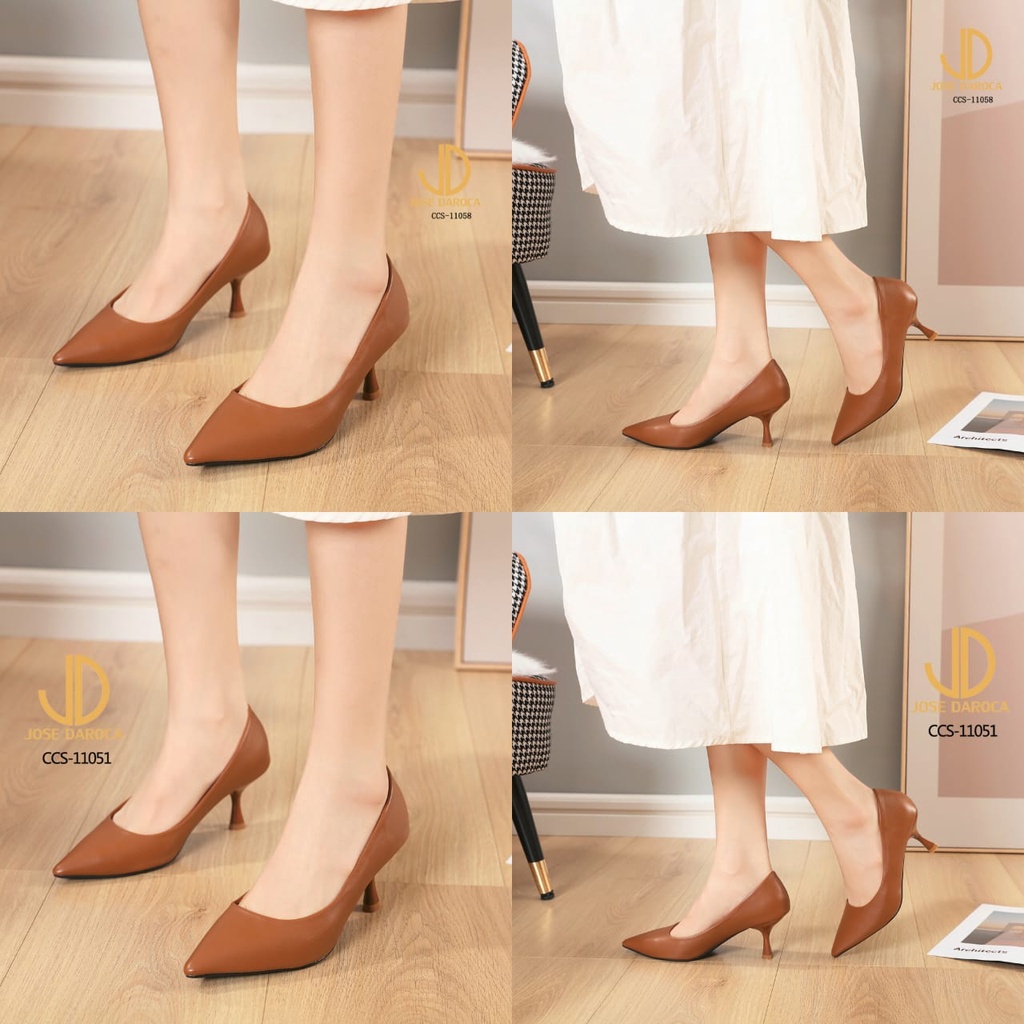 JOSE DAROCA High Heels Stiletto Kulit Shoes # CCS-11051 # ORIGINAL